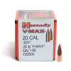 HORNADY V-Max 20 Cal .204 32Gr 100 Per Box Bullets (22004)