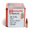 HORNADY V-Max 20 Cal .204 40Gr 100 Per Box Bullets (22006)