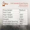 TALLEY Cascade 1in Short Action Medium Rings Scope Mount (940725)