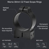WARNE CZ 527 30mm Fixed Medium Matte Rings (14B1M)