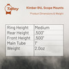 TALLEY Kimber Model 84L 1in Medium Rings/Base Set (948X749)