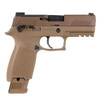 SIG SAUER P320-M18 9mm 3.9in 17rd/2x 21rd Mag Coyote Tan Pistol (320CA-9-M18-MS)