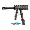 UTG Recon Flex M-LOK 5.7-8in Matte Black Bipod (TL-BPDM01)