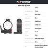 WARNE Maxima 30mm Quick Detach Ultra High Matte Rings (217LM)