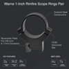 WARNE 7.3-22 1in Fixed High Matte Rings (722M)
