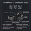 WARNE CZ 527 1in Fixed Medium Matte Rings (1B1M)