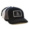 WEBY Richardson Sports Hats Unisex Black and Charcoal Trucker Hat with "Don't Tred on me" Motto, OSFA (HAT-112-CHR-DNTRED)