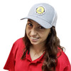 WEBY Richardson Sports Hats Unisex Heather Grey and Light Grey Trucker Cap with "Don't Tred on me" Motto, OSFA (HAT-112-HET-TXUSA)