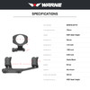 WARNE QD XSKEL 34mm Black Mount (QDXSKEL34TW)