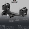 WARNE Gen 2 Extended Skeletonized 30mm MSR Black Mount (XSKEL30TW)