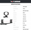 WARNE Gen 2 Extended Skeletonized 30mm Dark Earth MSR Mount (XSKEL30DE)