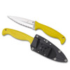 SPYDERCO Fish Hunter 4.19in SpyderEdge Blade/FRN Yellow Fixed Knife (FB40SYL)