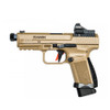 CANIK TP9 Elite Combat 9mm 4.73in 15rd/18rd FDE Semi-Automatic Pistol with Vortex Viper Red Dot (HG6481DV-N)