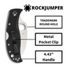 SPYDERCO RockJumper SpyderEdge Blade/Black FRN Folding Knife (C254SBK)