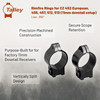 TALLEY Low 1in Rimfire Rings for CZ 452 European (22CZRL)