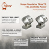 TALLEY Medium Silver 30mm Lightweight Alloy Scope Mount for Knight MK 85 (S740714)