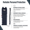 SABRE 2-in-1 Black Stun Gun with Flashlight and Anti-Grab Bar Technology (S-1009)