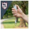 SABRE 3-in-1 Light Gray Key Case Pepper Spray with Quick Release Key Ring (HC-14-LG-02)