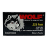 WOLF Performance 223 Rem 55Gr FMJ 20rds Steel Case Ammunition (WFMJ-223-55)