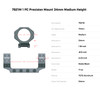WARNE Skyline Precision 1 PC 34mm Medium Height Mount (7821M)