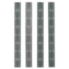 Ergo Grip M-LOK WedgeLok, Rail Covers, 6 1/4"X5/8", Slot Cover Grip, Gray 4332-4PK-GG