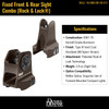 DANIEL DEFENSE Brown Fixed Front and Rear Sight Combo Set (19-088-09116-011)