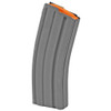 Ammunition Storage Components Magazine, 223 Rem, Fits AR-15, 30Rd, Aluminum, Gray, Orange Follower 223-30RD-AL-G-O