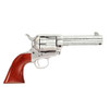 TAYLORS & COMPANY 1873 Cattleman Floral Engraved .357 Mag 4.75in 6rd White Revolver with Walnut Grips (550928)