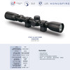Konus KonusFire, Rifle Scope, 3-9X32mm, 1" Tube, 30/30 Duplex Reticle, Matte Black Finish, Includes Rings, Lens Caps, Cleaning Cloth 7351