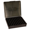 Frankford Arsenal Hinge-Top Ammo Box, 1008, 100 Rounds, Fits 10MM, 40S&W and 45ACP, Smoke Gray, Plastic 1083798