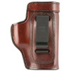 Don Hume H715-M Clip-On Holster, Inside the Pant, Fits Glock 43/43X, Right Hand, Brown Leather J169190R