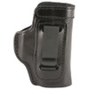 Don Hume H715-M Clip-On Holster, Inside the Pant, Fits Glock 43/43X, Right Hand, Black Leather J169191R