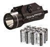 STREAMLIGHT TLR-1s LED Rail Mounted With Strobe Black Flashlight With Lithium Batteries 12-Pack (69210-85177-BUNDLE)