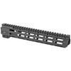 Midwest Industries Combat Rail, Handguard, 11.5 " Length, M-LOK, Includes 5-Slot Polymer Rail Section, Barrel Nut and Wrench, Fits AR-15, Black Anodized Finish MI-CRM11.5