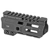 Midwest Industries Combat Rail, Handguard, 4.5" Length, M-LOK, Includes 5-Slot Polymer Rail Section, Barrel Nut and Wrench, Fits AR-15, Black Anodized Finish MI-CRM4.5