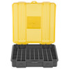 Plano Ammunition Box, Holds 100 Rounds of .357/.38 Sp/.38 Handgun Rounds, Amber/Charcoal 122400