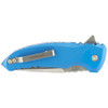 Hogue X1-Microflip, Folding Knife, 2.75", Drop Point, Tumbled Finish, Blue/Aluminum Frame, Plain Edge 24178-EXLRSR