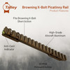 TALLEY Hells Canyon 20 MOA Picatinny Rail for Short Action Browning X-Bolt With Anti-Cant Indication (P0MHC735ACI)