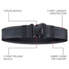 BIANCHI 7200 X-Large 46-52in Black Nylon Duty Belt (17383)