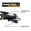 EXCALIBUR TwinStrike TAC2 Black Crossbow with Tact-100 Illum Scope (E10756)