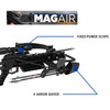 EXCALIBUR Mag Air Black Crossbow with Fixed Power Scope (E74474)