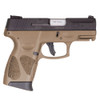 TAURUS G2c 9mm 3.20in 2x 12rds Tan/Black Pistol (1-G2C931-12T)