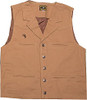 WYOMING TRADERS Mens Bronco Canvas Regular Tan Vest (VCA)
