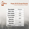 TALLEY For Ruger 10/22 Medium 1in Scope Rings (940707)