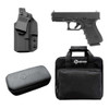 GLOCK 19 Semi-Automatic 9mm Compact Pistol, OEM w/GRITR IWB LH Holster, Cleaning Kit, Soft Case