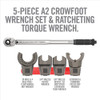 REAL AVID/REVO Master-Fit 5-Piece A2 Crowfoot Wrench Set (AVMF5WS)