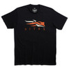 SITKA Men's Icon Black Orange Short Sleeve Tee (600087-BKOR-S)
