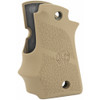 Hogue Rubber Grip with Cobblestone Texture and Finer Grooves, Fits Kimber Micro 9, Flat Dark Earth 39083