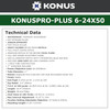 KONUS KonusPro 6-24x50 Illuminated Reticle Riflescope (7274)
