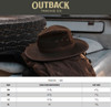 OUTBACK TRADING Dusty Rider Wool Brown Hat (1379-BRN)